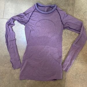 Lululemon athletic long sleeve, purple, size 4!!!